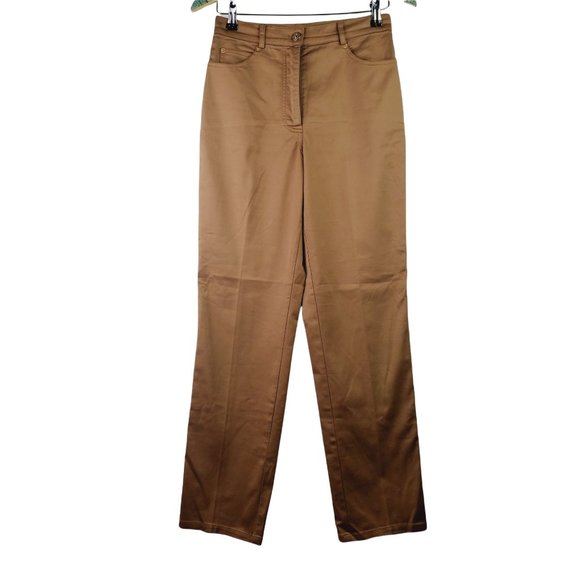 St. John Sport Denim - St. John Sport Stretchy Khaki Trouser Straight Leg Pant Sz 4 Made in the USA